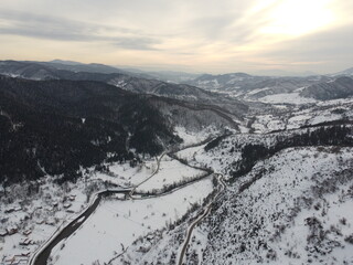 aerial view in Drahna Valley in Turkey