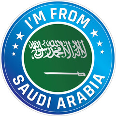 I'm From Saudi Arabia. Can be used as stickers or badges. Can be used on bikes, helmets, cars, tail box on bikes, suitcase, backpacks and more.