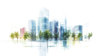 Eco-Modern Cityscape: A Vision of Sustainable Urban Design