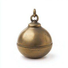 Brass Orb Pendant, Isolated, Studio Shot, White Background, Jewelry