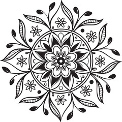 Abstract floral background and embroidery design