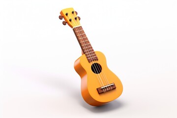 Naklejka premium Guitar white background performance fretboard.