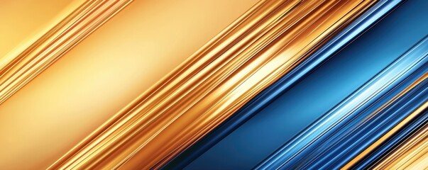 Radiant gold streaks fading into rich blue tones in a diagonal gradient, perfect for elegant and high-end design concepts