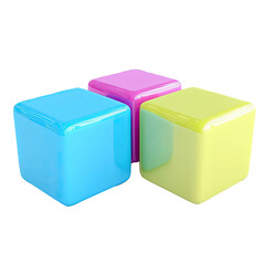 Fototapeta premium Colorful cubes studio background teamwork