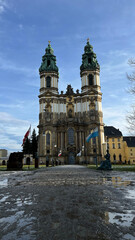Fototapeta premium Polish Church in Krzeszow. View of the building