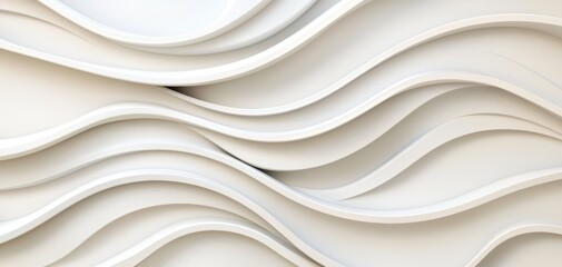Intricate layered 3D design with smooth white curves, creating a minimalist and elegant abstract composition