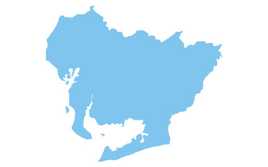 Fototapeta premium リアルな愛知県の地図、日本の地方