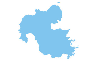 リアルな大分県の地図、日本の地方