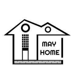 Modern Minimalist Home Logo Design.A clean, black-and-white minimalist logo for 