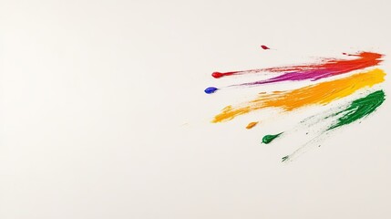 Naklejka premium Dynamic Color Splash of Vibrant Paints on a White Background for Artistic Expression