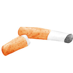Cigarette, stop smoking, watercolor 