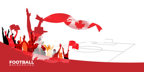 Creative template design for World Cup America, canada, Mexico 2026, Football Background for banner, card, website, vector illustration.