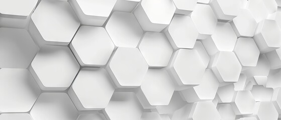 Light and bright minimalist hexagonal geometric grid pattern with dynamic waving motion on a clean pure white architectural surface background