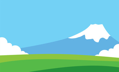 Obraz premium 富士山のベクターイラスト背景素材