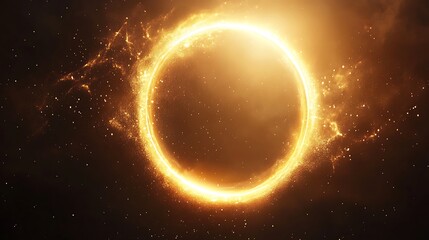 Celestial Ring of Fire: A Glowing Cosmic Circle