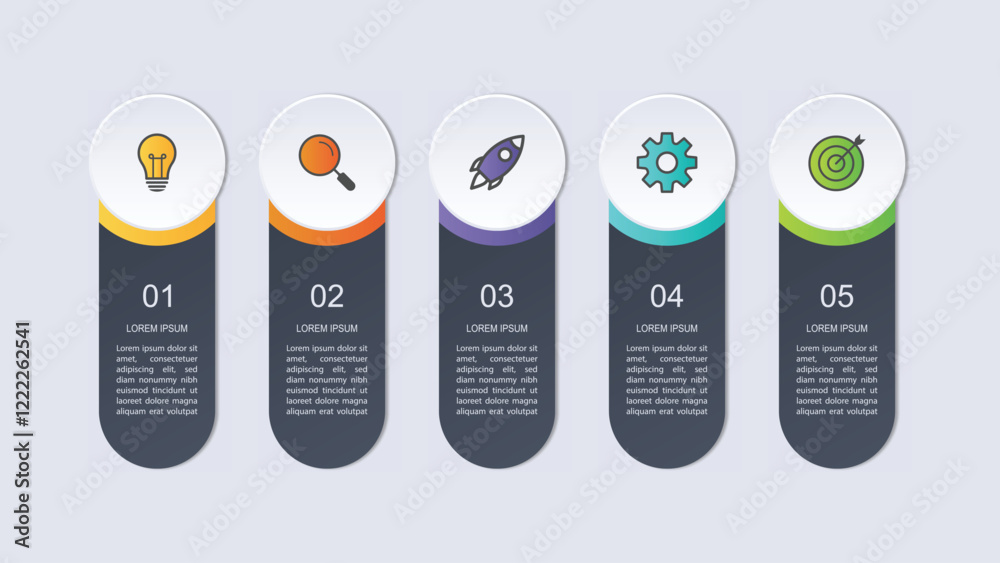 Wall mural vector infographic label design with circle infographic template design and 4-5-6 options or steps. 