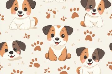 Cartoon Puppy Pattern