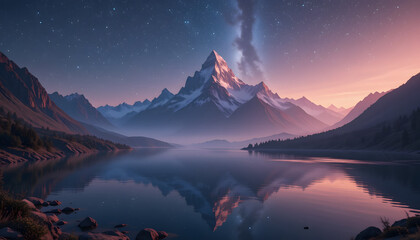 Spectacular digital art 3D illustration of a nighttime scene with a medieval fantasy sailboat, schooner sailing along the coast with docks and lighthouses, and a bright moon in the ... See More
