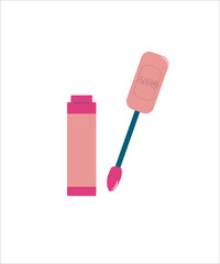 lipstick vector illustration. bright lipstick in flat graphics