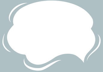 立ち上る湯気の吹き出しのフレームのベクターイラストレーション