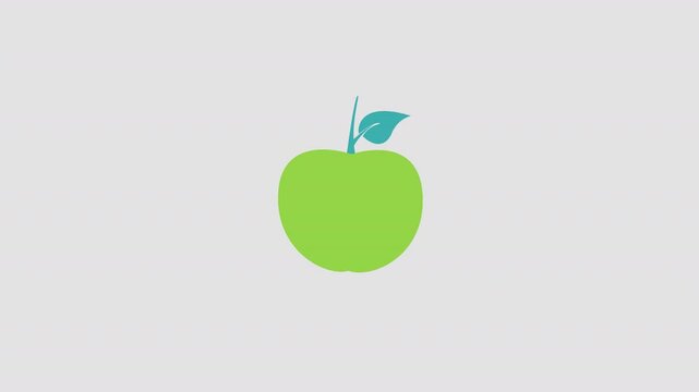 Apple With Leaf Vector 