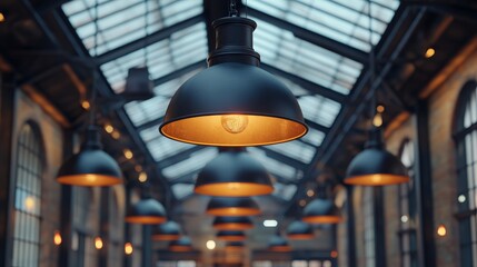 Elegant Large Light Fixture Suspended from Ceiling Illuminating Modern Space with Warm Glow Creating Inviting Ambiance Perfect for Home Decor or Commercial Interior Design Projects