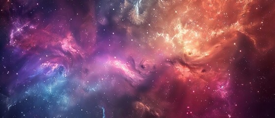Obraz premium Colorful nebula galaxy with twinkling stars and brilliant supernova explosion in the majestic cosmos – Captivating astronomy and science-inspired universe background wallpaper