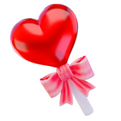 Valentine, love candy, 3d render icon