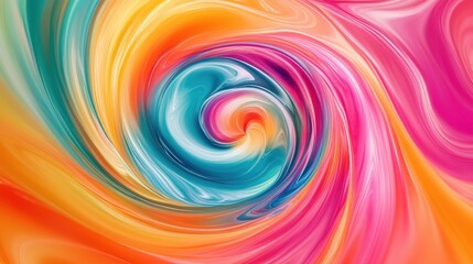 Vibrant Swirling Patterns of Colorful Abstract Art in Motion