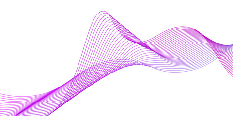 Abstract pink wave line in vector business texture.Abstract soft wave lines dynamic flowing pink light isolated background,graphic element isolated on white background,