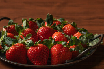 Brightly colored strawberries that look delicious
