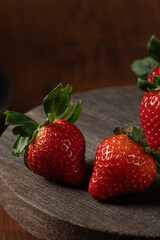 Brightly colored strawberries that look delicious