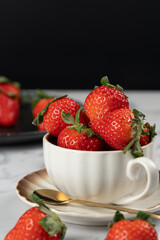 Brightly colored strawberries that look delicious