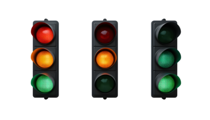 traffic light isolated on white