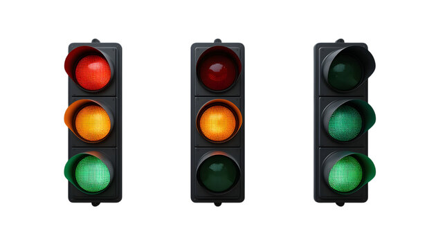 traffic light isolated on white