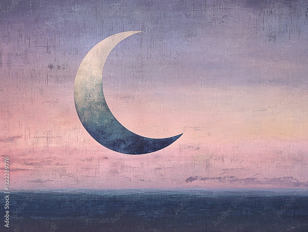 Wall mural Crescent Moon Seascape