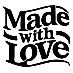 Made with love tag vector