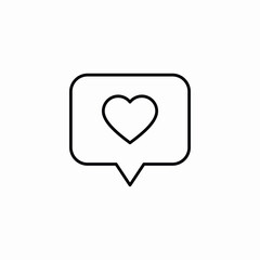 heart message love icon vector sign