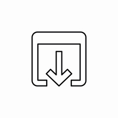 download arrow file icon vector sign