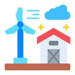 Obraz premium Windmill village Icon