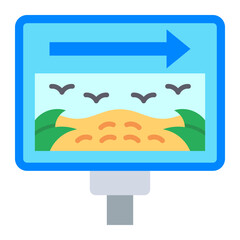 Beach direction Icon