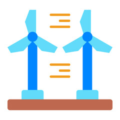 Fototapeta premium Windmills Icon