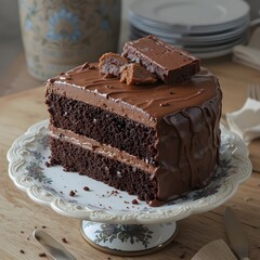 piece of chocolate cake