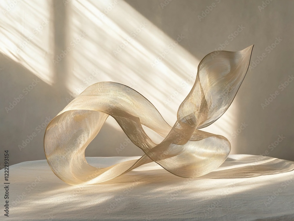 Canvas Prints Golden Abstract Sculpture