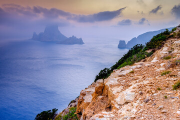 Es Vedrá islet, nature reserve, Sant Josep de Talaia, Ibiza, Balearic Islands, Spain
