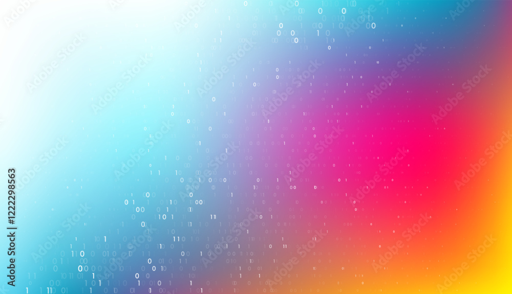 Poster big data transfer concepts in internet. abstract virtual stream. flowing digital code. storage cloud