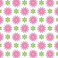 seamless pattern with pink flowers