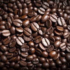 Naklejka premium pile of coffee beans isolated