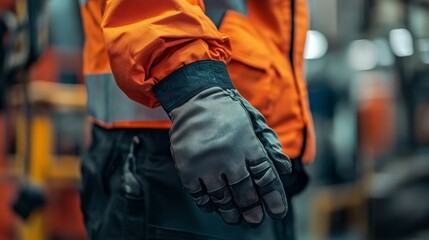 Obraz premium Industrial Worker in Protective Gear