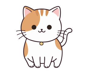 可愛い猫のキャラクターイラスト素材